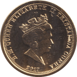 2017 GOLD CROWN TRISTAN DA CUNHA ( BU ) 1 - GOLD WORLD COINS - Cambridgeshire Coins