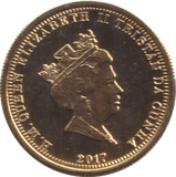 2017 GOLD CROWN TRISTAN DA CUNHA ( BU ) 2 - GOLD WORLD COINS - Cambridgeshire Coins