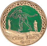 2017 GOLD PLATED MEDALLION MYTHS AND LEGENDS CERNE ABBAS GIANT - WORLD COINS - Cambridgeshire Coins