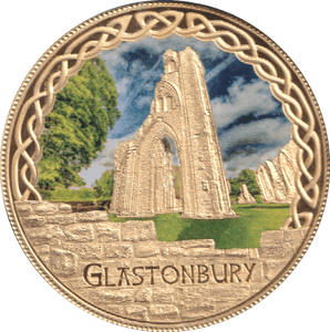 2017 GOLD PLATED MEDALLION MYTHS AND LEGENDS GLASTONBURY - WORLD COINS - Cambridgeshire Coins