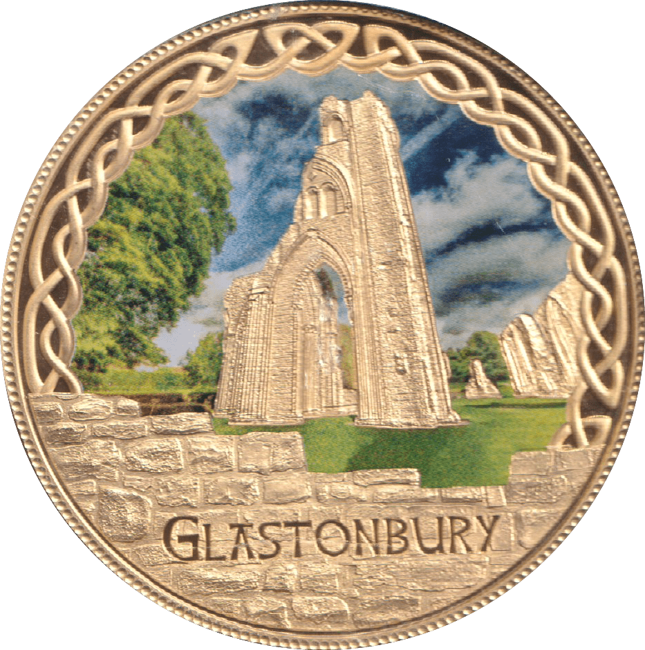2017 GOLD PLATED MEDALLION MYTHS AND LEGENDS GLASTONBURY - WORLD COINS - Cambridgeshire Coins