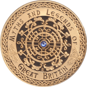 2017 GOLD PLATED MEDALLION MYTHS AND LEGENDS GLASTONBURY - WORLD COINS - Cambridgeshire Coins