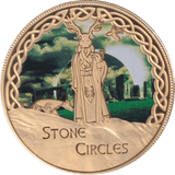 2017 GOLD PLATED MEDALLION MYTHS AND LEGENDS STONE CIRCLE - WORLD COINS - Cambridgeshire Coins