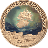 2017 GOLD PLATED MEDALLION MYTHS AND LEGENDS THE FLYING DUTCHMAN - WORLD COINS - Cambridgeshire Coins
