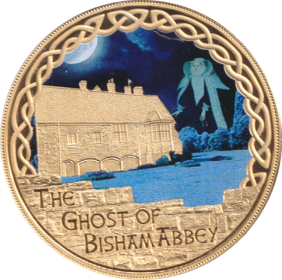 2017 GOLD PLATED MEDALLION MYTHS AND LEGENDS THE GHOST OF BISHAM ABBEY - WORLD COINS - Cambridgeshire Coins