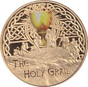 2017 GOLD PLATED MEDALLION MYTHS AND LEGENDS THE HOLY GRAIL - WORLD COINS - Cambridgeshire Coins