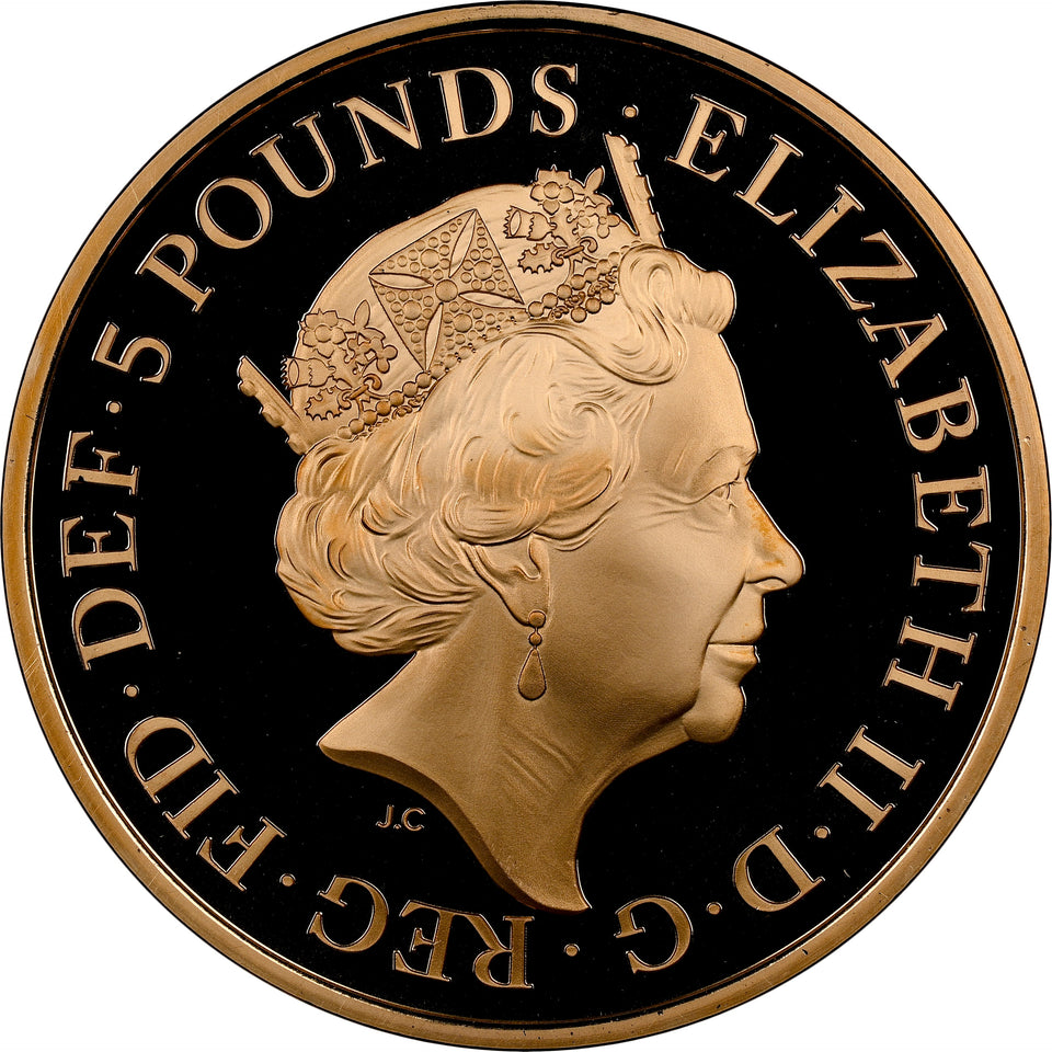 2017 GOLD PROOF £5 SOVEREIGN HOUSE OF WINDSOR 100TH ANNIVERSARY ( NGC ) PF 68 - NGC GOLD COINS - Cambridgeshire Coins