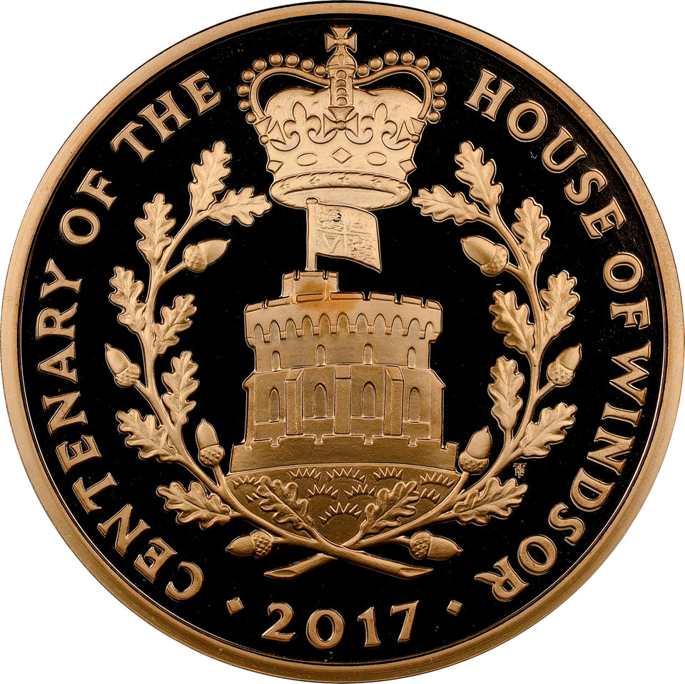 2017 GOLD PROOF £5 SOVEREIGN HOUSE OF WINDSOR 100TH ANNIVERSARY ( NGC ) PF 68 - NGC GOLD COINS - Cambridgeshire Coins