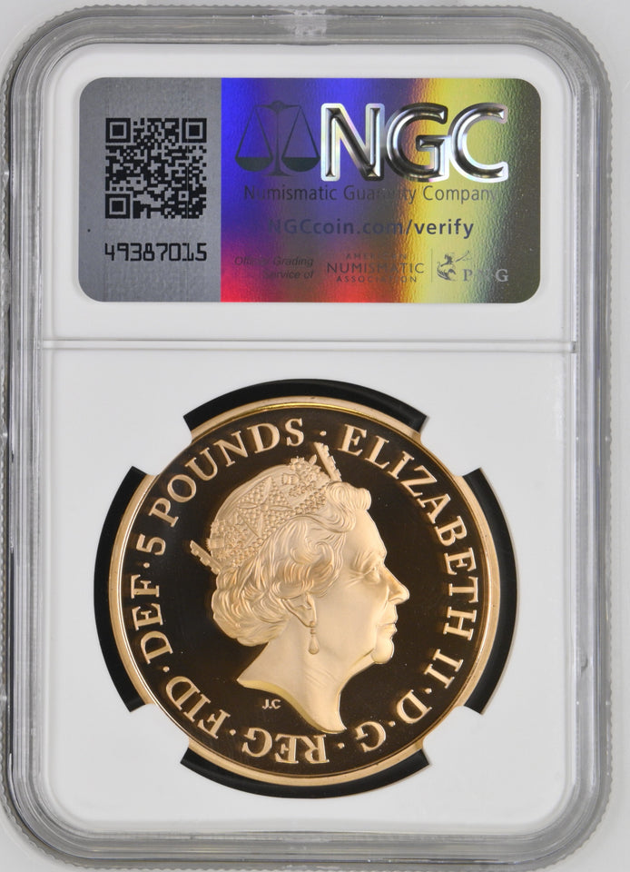 2017 GOLD PROOF £5 SOVEREIGN HOUSE OF WINDSOR 100TH ANNIVERSARY ( NGC ) PF 68 - NGC GOLD COINS - Cambridgeshire Coins