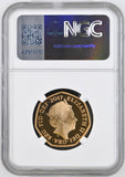 2017 GOLD PROOF 50P SIR ISAAC NEWTON 375TH ANNIVERSARY PF 69 ULTRA CAMEO - NGC GOLD 50P - Cambridgeshire Coins