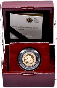 2017 GOLD PROOF HALF SOVEREIGN BOXED - GOLD PROOF HALF SOVEREIGNS - Cambridgeshire Coins