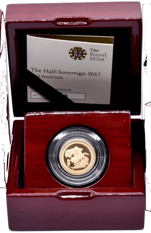2017 GOLD PROOF HALF SOVEREIGN BOXED - GOLD PROOF HALF SOVEREIGNS - Cambridgeshire Coins