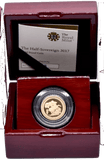 2017 GOLD PROOF HALF SOVEREIGN BOXED - GOLD PROOF HALF SOVEREIGNS - Cambridgeshire Coins