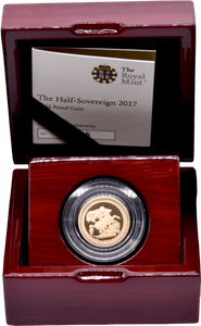 2017 GOLD PROOF HALF SOVEREIGN BOXED - GOLD PROOF HALF SOVEREIGNS - Cambridgeshire Coins