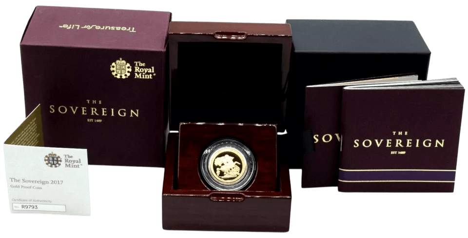 2017 GOLD PROOF SOVEREIGN BOXED - GOLD PROOF SOVEREIGNS - Cambridgeshire Coins