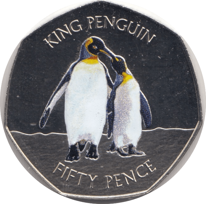 2017 KING PENGUIN FIFTY PENCE FALKLAND ISLANDS - WORLD COINS - Cambridgeshire Coins
