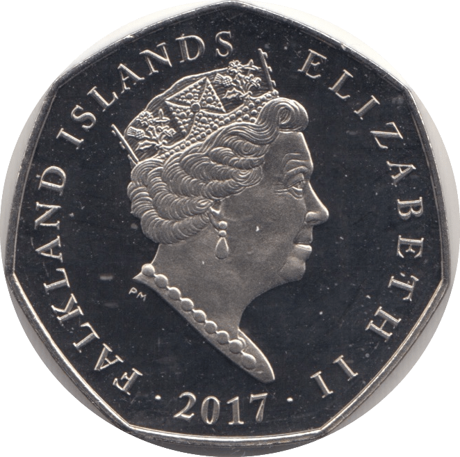2017 KING PENGUIN FIFTY PENCE FALKLAND ISLANDS - WORLD COINS - Cambridgeshire Coins