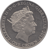 2017 LEST WE FORGET ONE CROWN GIBRALTAR - WORLD COINS - Cambridgeshire Coins