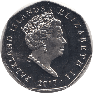 2017 MAGELLANIC PENGUIN FIFTY PENCE FALKLAND ISLANDS - WORLD COINS - Cambridgeshire Coins