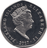 2017 MAGELLANIC PENGUIN FIFTY PENCE FALKLAND ISLANDS - WORLD COINS - Cambridgeshire Coins