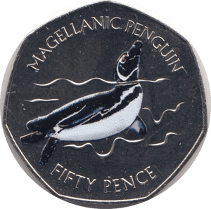 2017 MAGELLANIC PENGUIN FIFTY PENCE FALKLAND ISLANDS - WORLD COINS - Cambridgeshire Coins