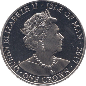2017 ONE CROWN ISLE OF MAN - WORLD COINS - Cambridgeshire Coins