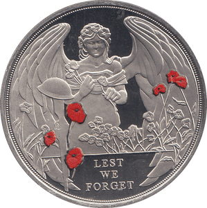 2017 ONE CROWN LEST WE FORGET BATTLE OF YPRES COLORED ( BU ) - WORLD COINS - Cambridgeshire Coins