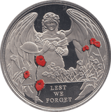 2017 ONE CROWN LEST WE FORGET BATTLE OF YPRES COLORED ( BU ) - WORLD COINS - Cambridgeshire Coins