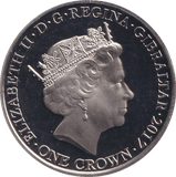 2017 ONE CROWN UK - WORLD COINS - Cambridgeshire Coins
