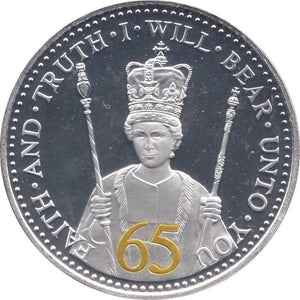 2017 ONE DOLLAR 65 YEARS - WORLD COINS - Cambridgeshire Coins
