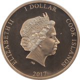 2017 ONE DOLLAR COOK ISLANDS - WORLD COINS - Cambridgeshire Coins