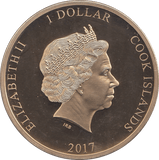 2017 ONE DOLLAR COOK ISLANDS - WORLD COINS - Cambridgeshire Coins