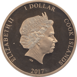 2017 ONE DOLLAR COOK ISLANDS - WORLD COINS - Cambridgeshire Coins