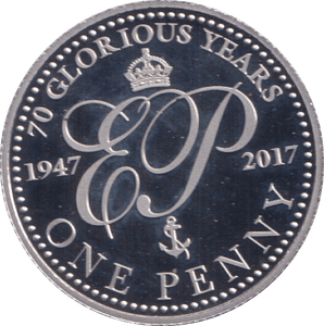 2017 PLATINUM BAILIWICK OF JERSEY ONE PENNY ( PROOF ) - Platinum Coins - Cambridgeshire Coins