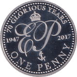 2017 PLATINUM BAILIWICK OF JERSEY ONE PENNY ( PROOF ) - Platinum Coins - Cambridgeshire Coins