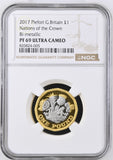 2017 PLATINUM £1 PIEDFORT NATIONS OF THE CRON PF 69 ULTRA CAMEO - NGC PLATINUM COINS - Cambridgeshire Coins