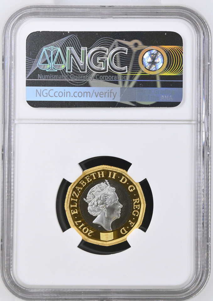 2017 PLATINUM £1 PIEDFORT NATIONS OF THE CRON PF 69 ULTRA CAMEO - NGC PLATINUM COINS - Cambridgeshire Coins