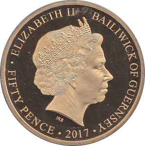 2017 PLATINUM WEDDING 50P BAILIWICK OF GUERNSEY - WORLD COINS - Cambridgeshire Coins