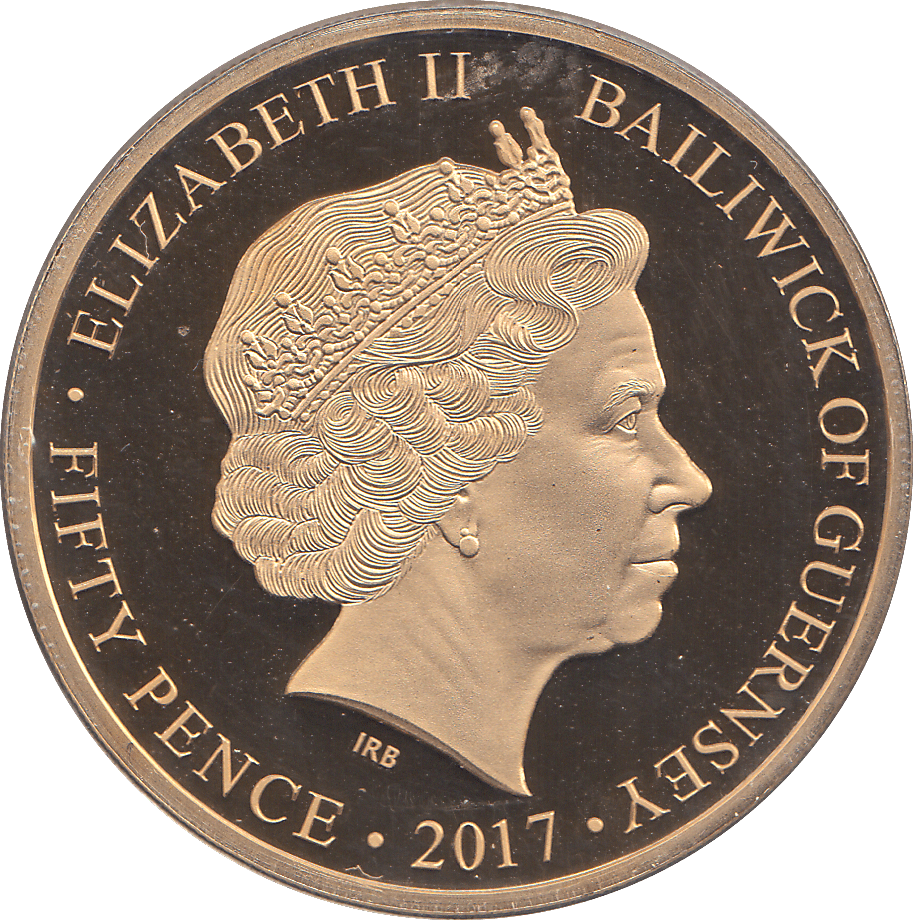 2017 PLATINUM WEDDING 50P BAILIWICK OF GUERNSEY - WORLD COINS - Cambridgeshire Coins