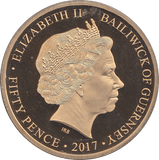 2017 PLATINUM WEDDING 50P BAILIWICK OF GUERNSEY - WORLD COINS - Cambridgeshire Coins