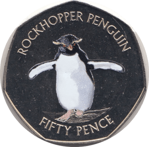 2017 ROCKHOPPER PENGUIN FIFTY PENCE FALKLAND ISLANDS - WORLD COINS - Cambridgeshire Coins