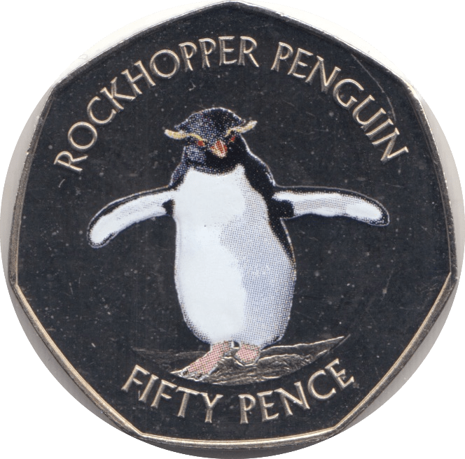 2017 ROCKHOPPER PENGUIN FIFTY PENCE FALKLAND ISLANDS - WORLD COINS - Cambridgeshire Coins
