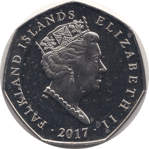 2017 ROCKHOPPER PENGUIN FIFTY PENCE FALKLAND ISLANDS - WORLD COINS - Cambridgeshire Coins