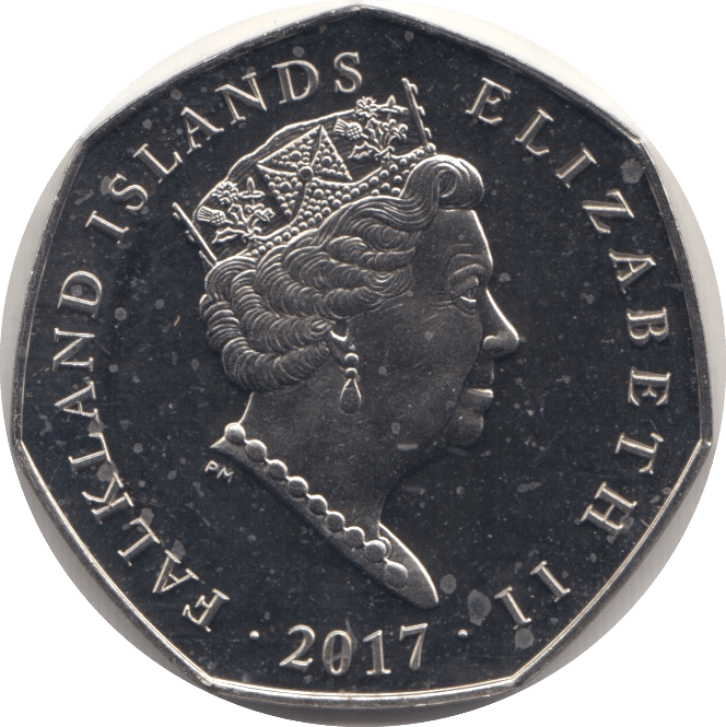 2017 ROCKHOPPER PENGUIN FIFTY PENCE FALKLAND ISLANDS - WORLD COINS - Cambridgeshire Coins