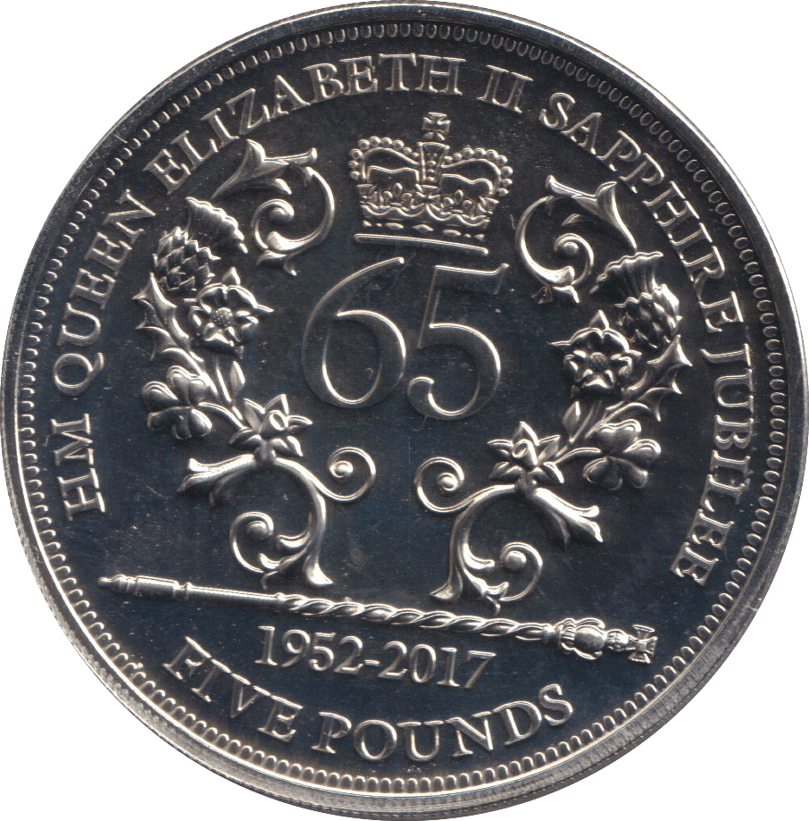 2017 SAPPHIRE JUBILEE FIVE POUNDS BU BAILIWICK OF JERSEY - WORLD COINS - Cambridgeshire Coins