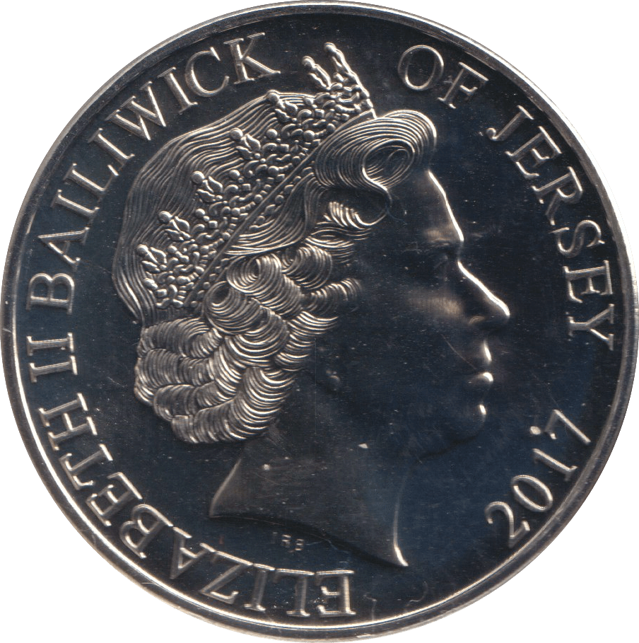 2017 SAPPHIRE JUBILEE FIVE POUNDS BU BAILIWICK OF JERSEY - WORLD COINS - Cambridgeshire Coins