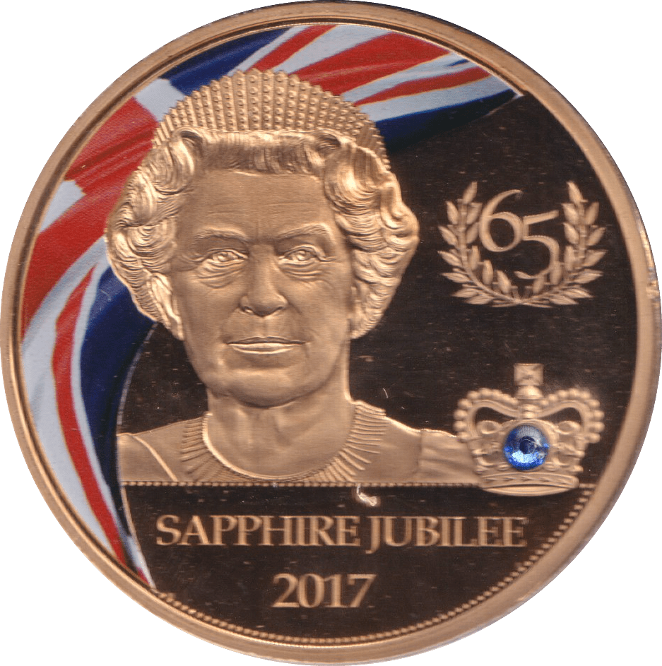 2017 SAPPHIRE JUBILEE MEDALLION - MEDALS & MEDALLIONS - Cambridgeshire Coins