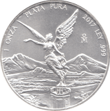 2017 SILVER 1 OZ LIBERTAD MEXICO - SILVER WORLD COINS - Cambridgeshire Coins