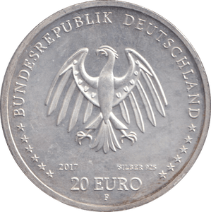 2017 SILVER 20 EURO GERMANY - SILVER WORLD COINS - Cambridgeshire Coins