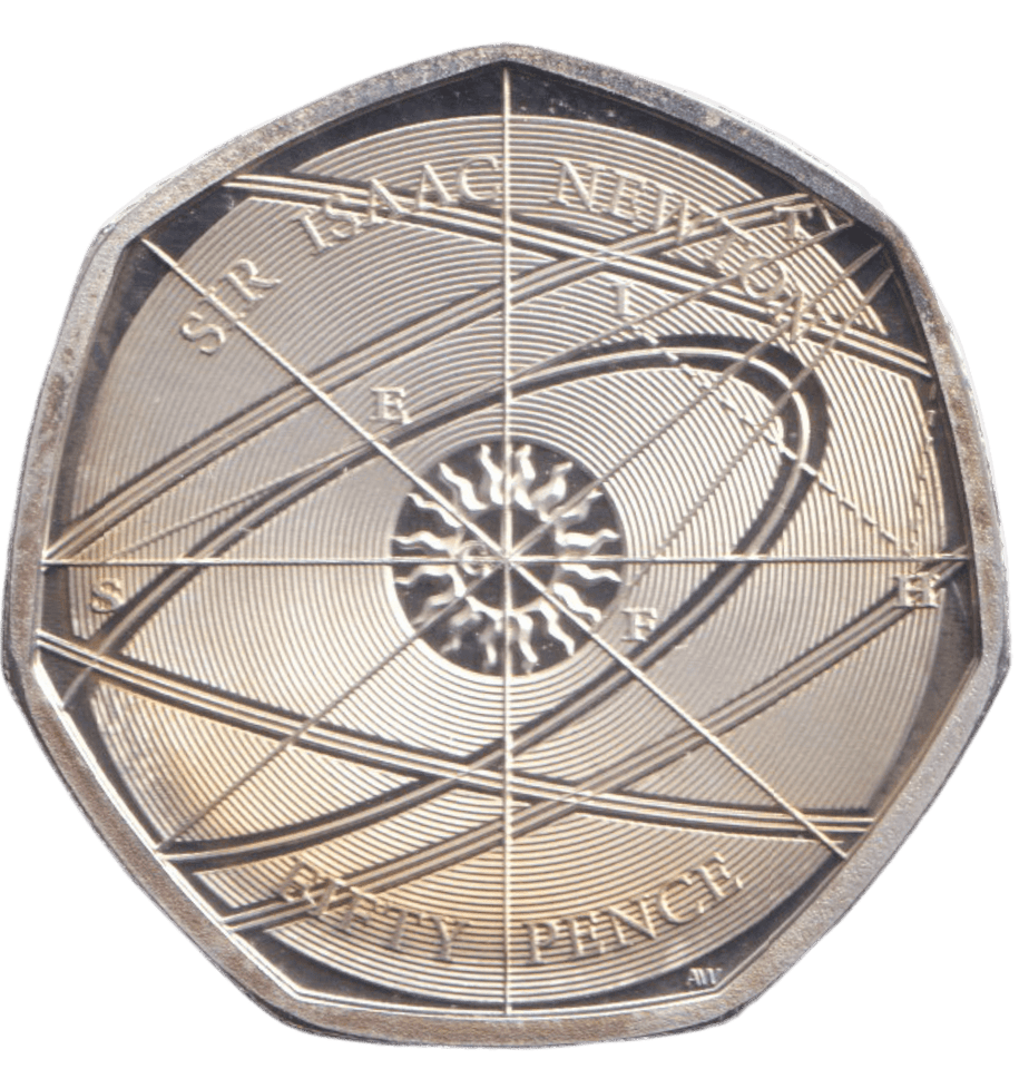 2017 SILVER 50P SIR ISAAC NEWTON ( PROOF ) - WORLD COINS - Cambridgeshire Coins
